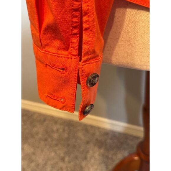 CAbi Resort swing jacket orange lightweight button front collar & pockets Sz S - Picture 5 of 11